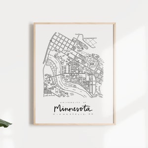 University of Minnesota (Twin Cities) Campus Map Print