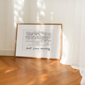 Saint Louis University (SLU) Campus Map Print