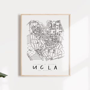 University of California Los Angeles Map Print