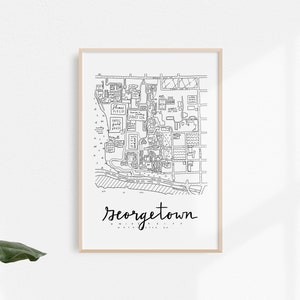 Georgetown University Campus Map Print