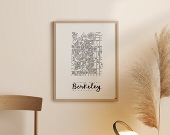 UC Berkeley Campus Map Print