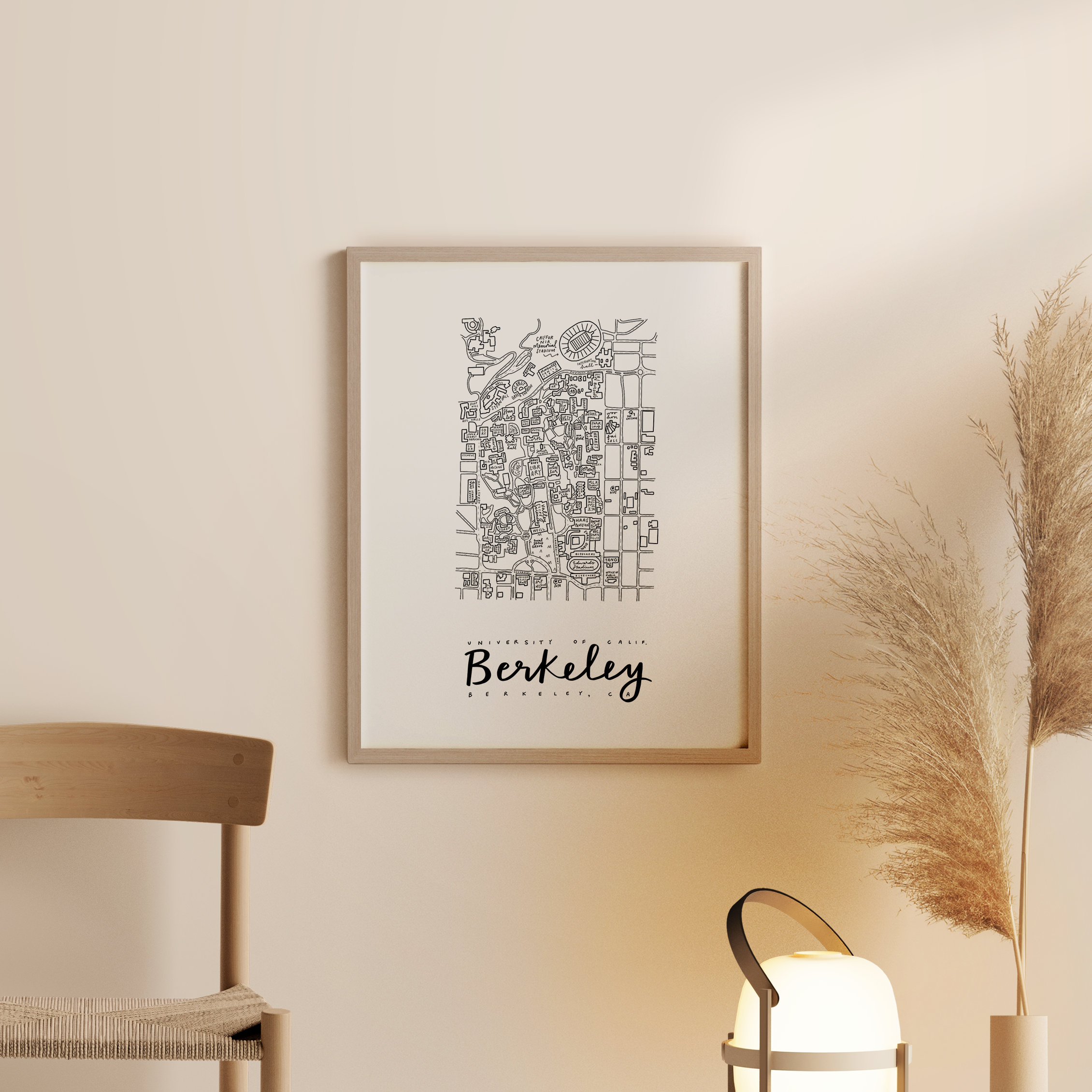UC Berkeley Campus Map Print - Etsy