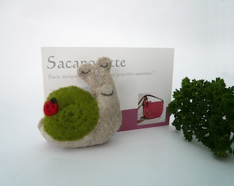 Snail brooch, French snail pin, ideal gift for gardeners