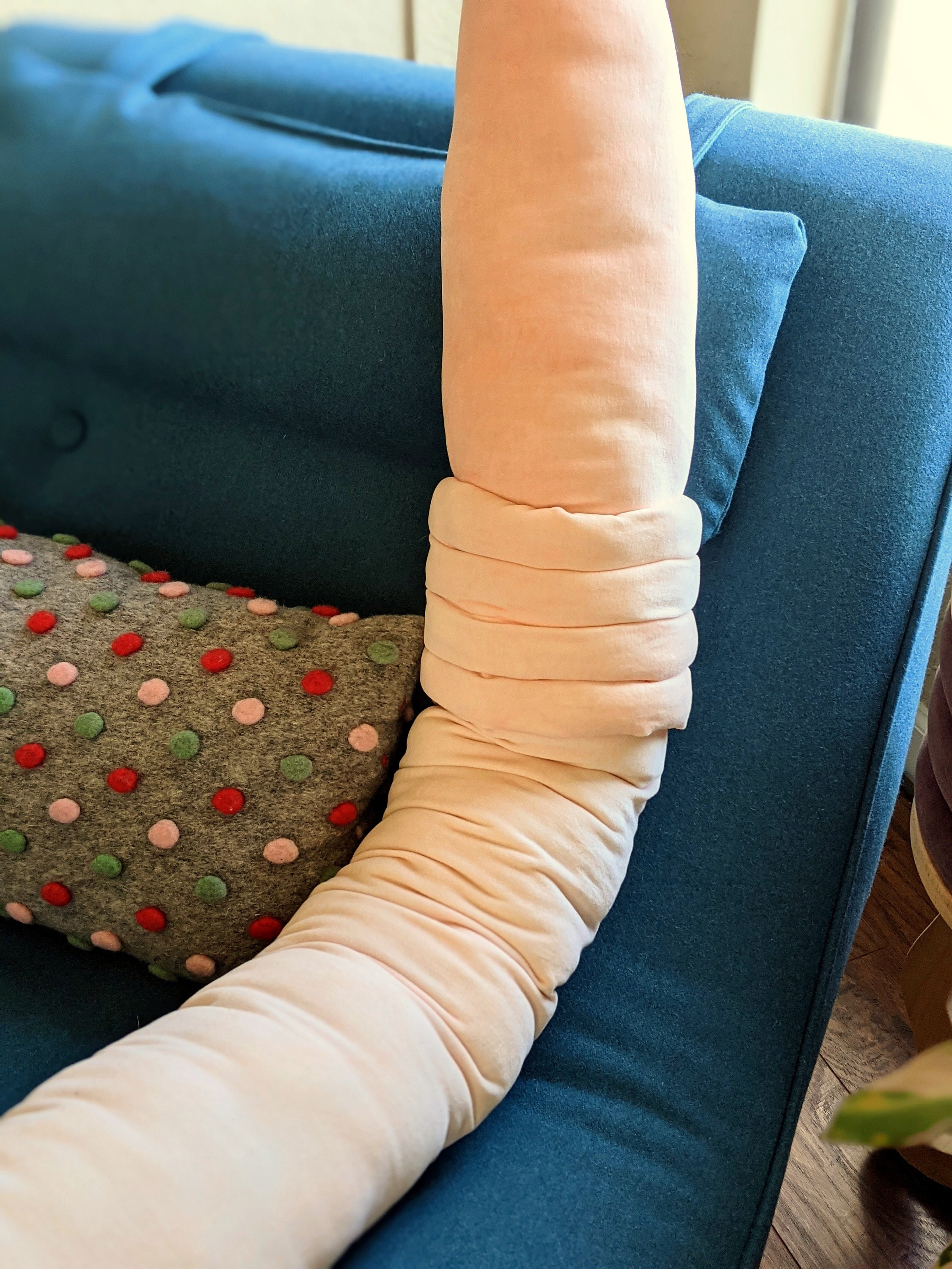 Giant worm body pillow Velveteen plush worm Etsy