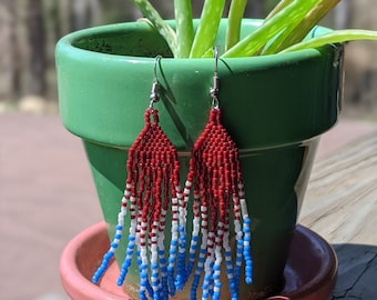 Beaded Fringe Earrings