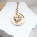 Personalized Pet Portrait Necklace, Custom Dog Memorial Jewelry, Pet Photo Necklace, Family Keepsake Gift for Pet Lovers