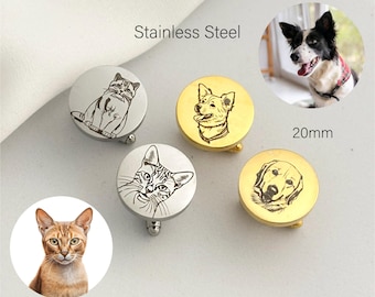 Custom Cufflinks, Groom Gift, Pet Portrait Photo Cufflink Custom, Photo Cufflinks,Father of the Bride Gift - Personalized Wedding Gift