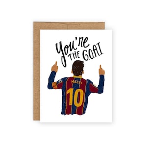 Lionel Messi The Goat / Generic, Birthday, Anniversary, The Greatest of All Time, Valentines Card