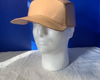 Leather baseball cap