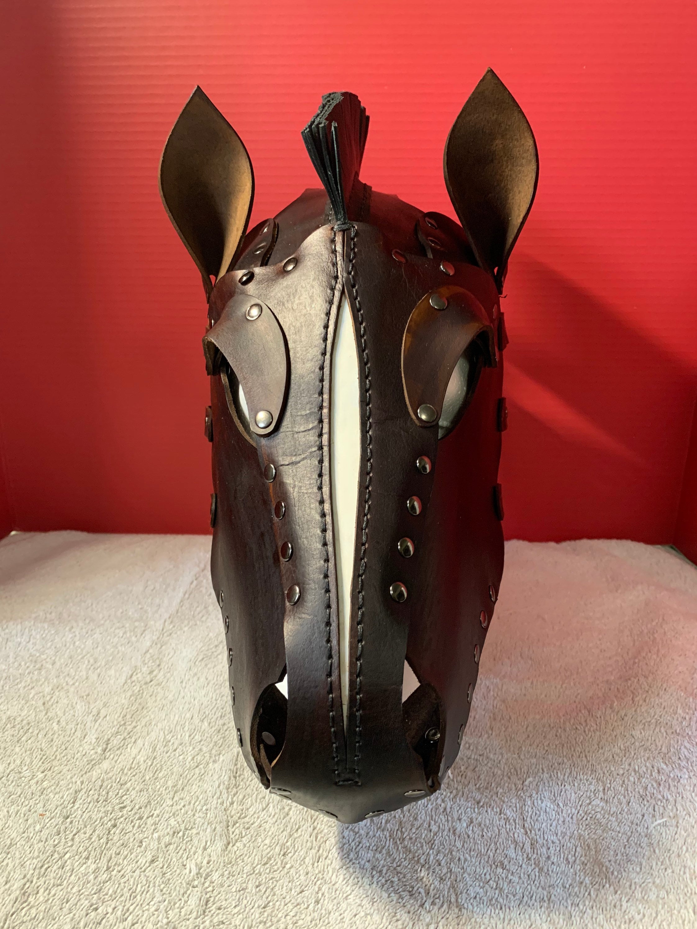Fullfaced Leather Horse Mask Etsy