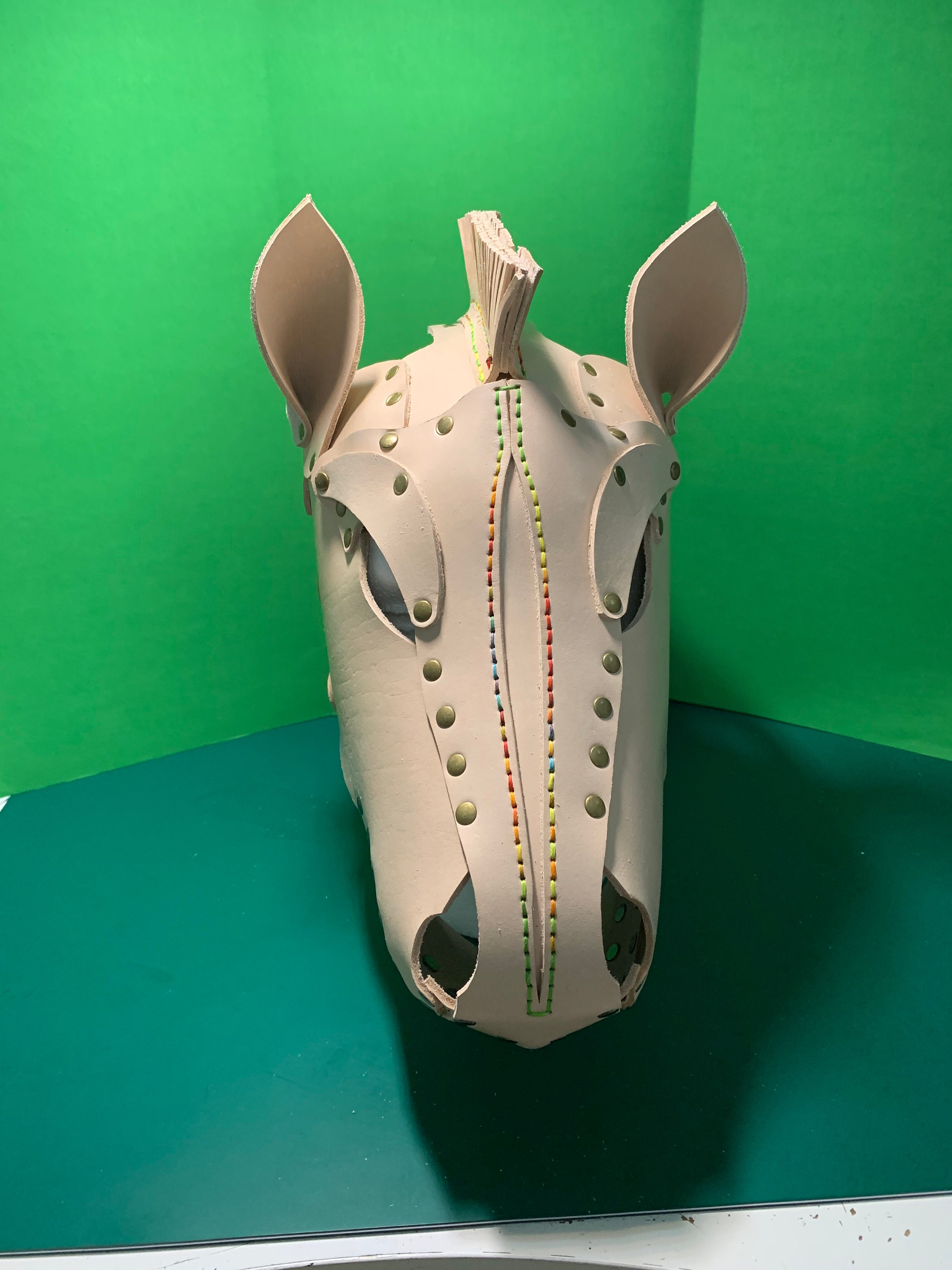 Fullfaced Leather Horse Mask Etsy