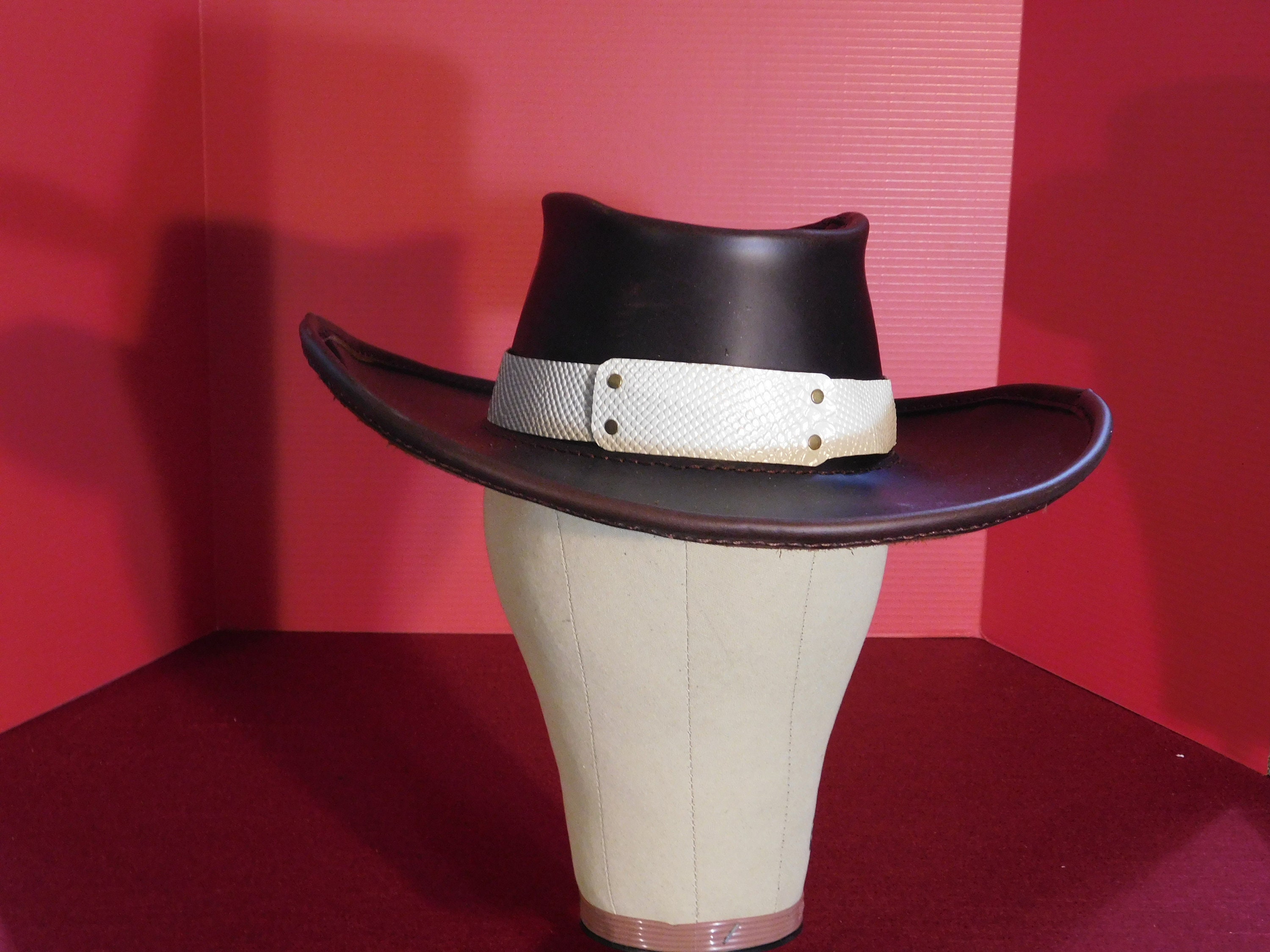 Leather Cowboy/bounty Hunter Hat - Etsy 