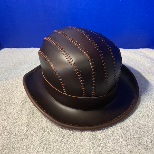 Handmade Leather Bowler Hat