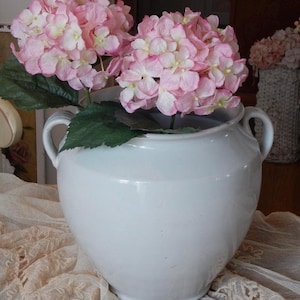 Antieke ~ 1900 Franse witgeglazuurde terracotta Martres-Tolosane confitpot ~ Authentiek Frans keukendecor ~ JDL ~ Franse boerderij