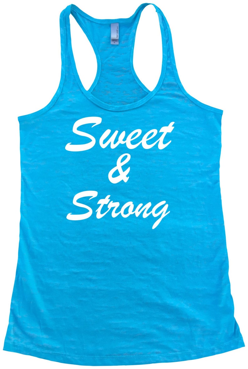 Sweet & Strong tank top. Womens Burnout Racerback Tanktop. Gym | Etsy