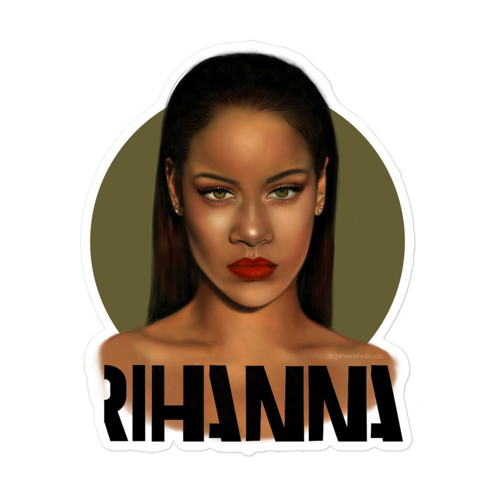 Rihanna Sticker: Glossy Waterproof Vinyl Decal