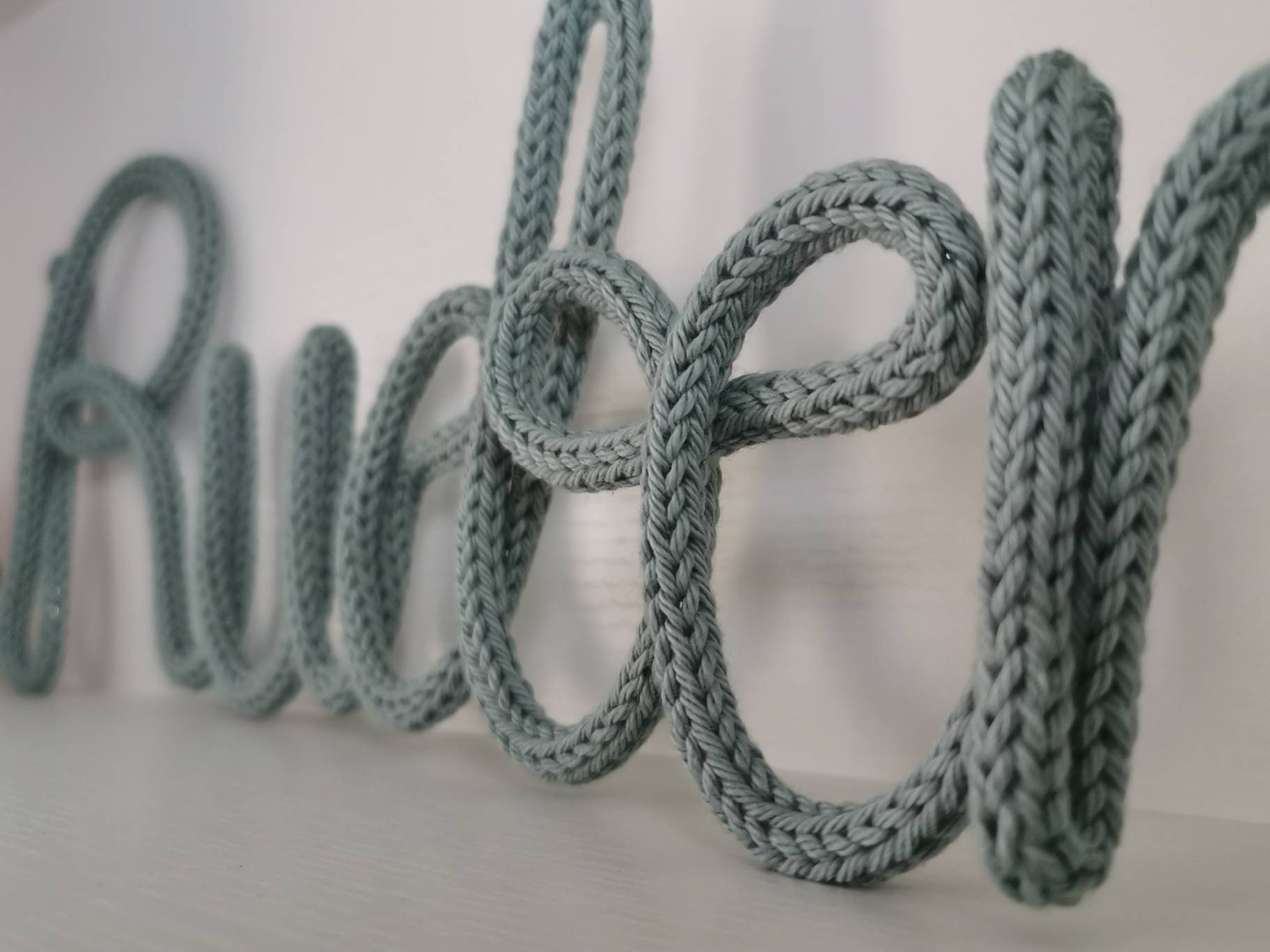 Personalised Knitted Wire Name 6 or more letters Please Etsy