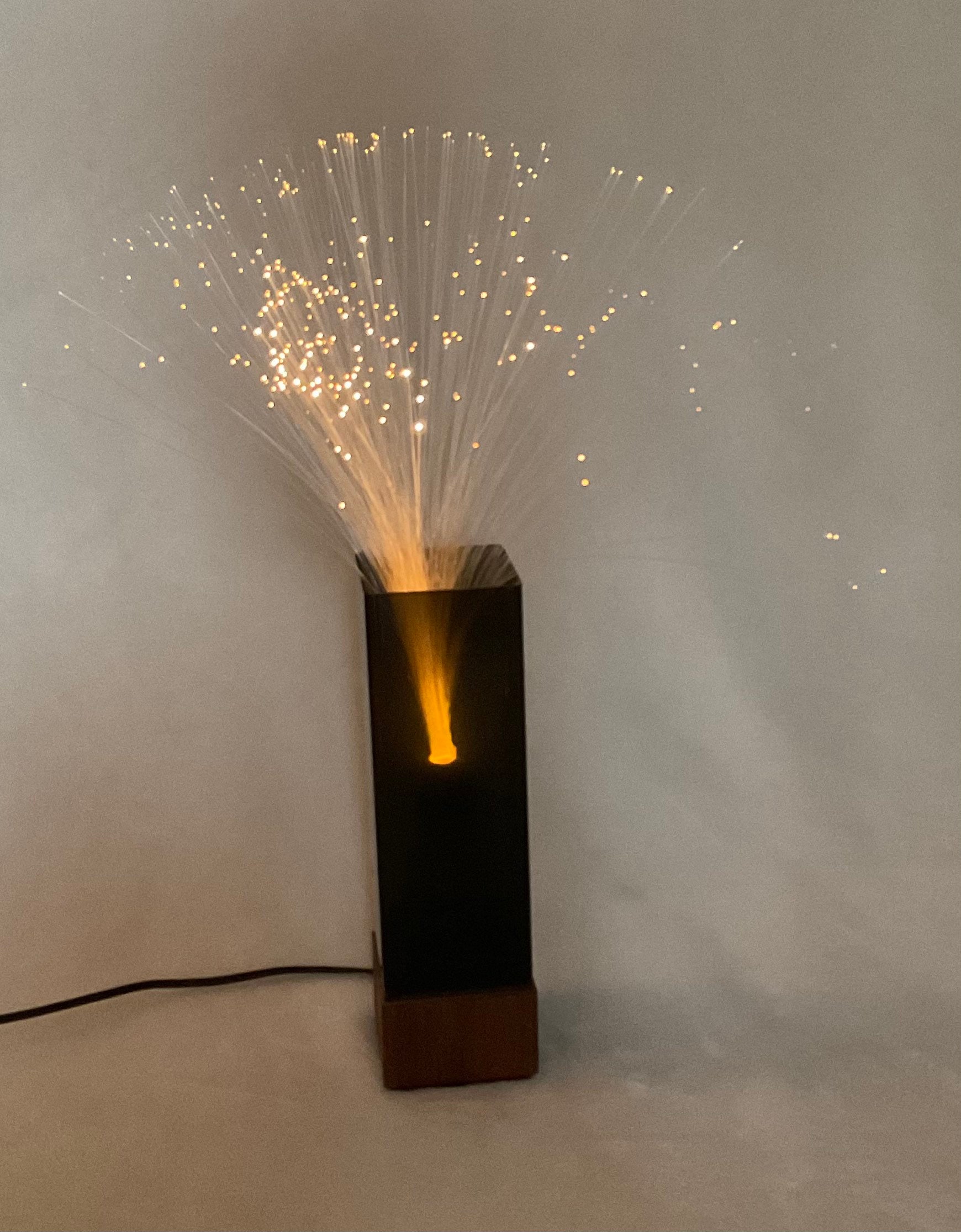 70s fiber optic deals lamp