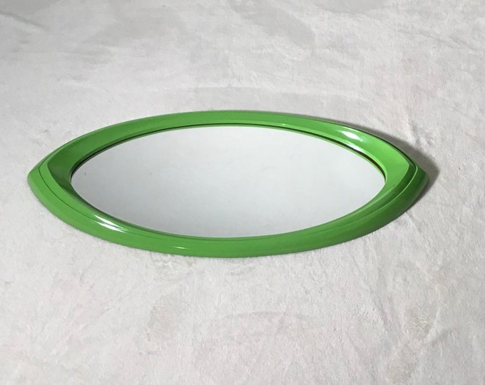 Vintage 1960's Syroco Mirror Oblong Cat Eye Oval Mirror Mid Century