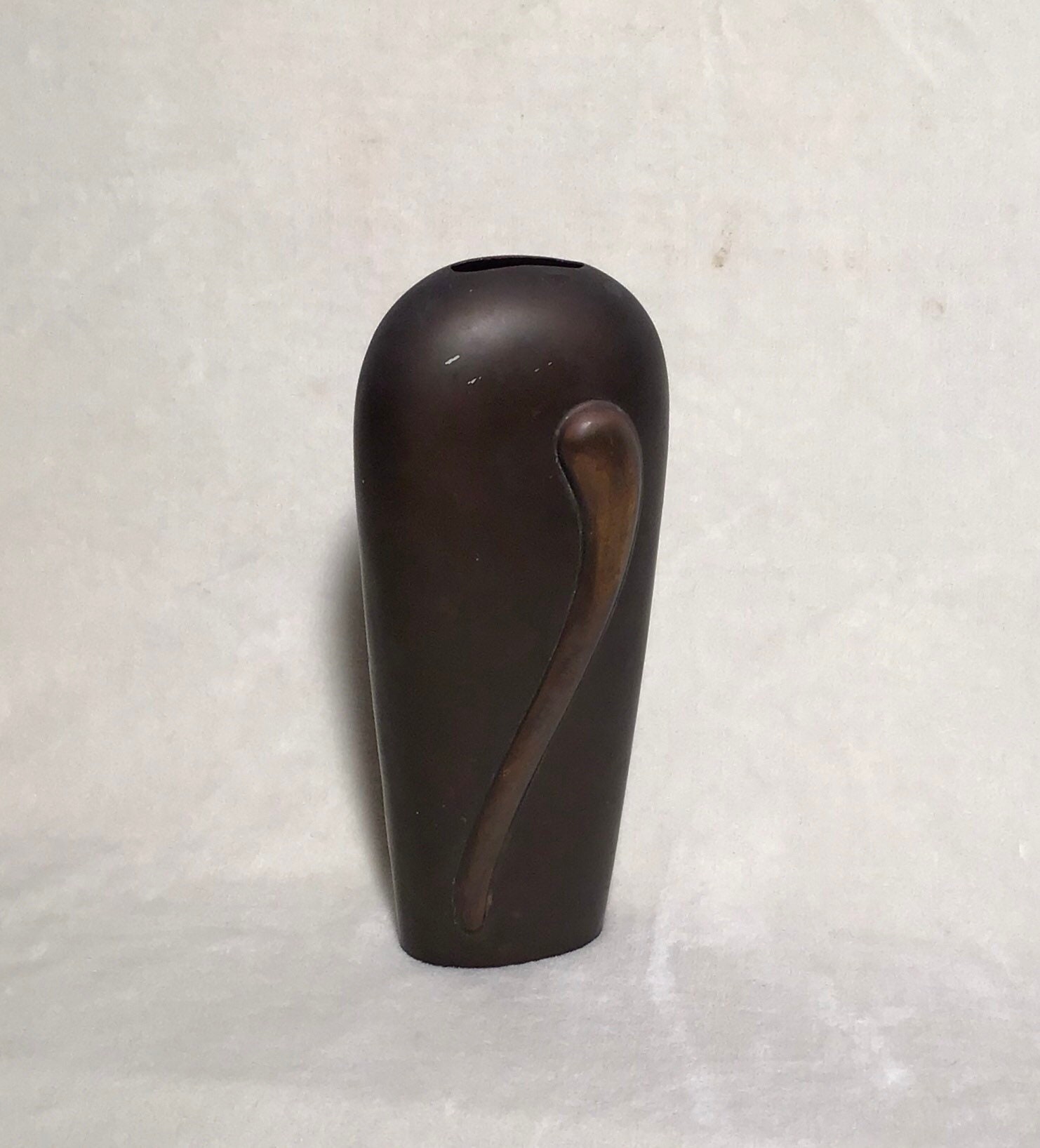 Vintage Solid Brass Vase Art Nouveau Style