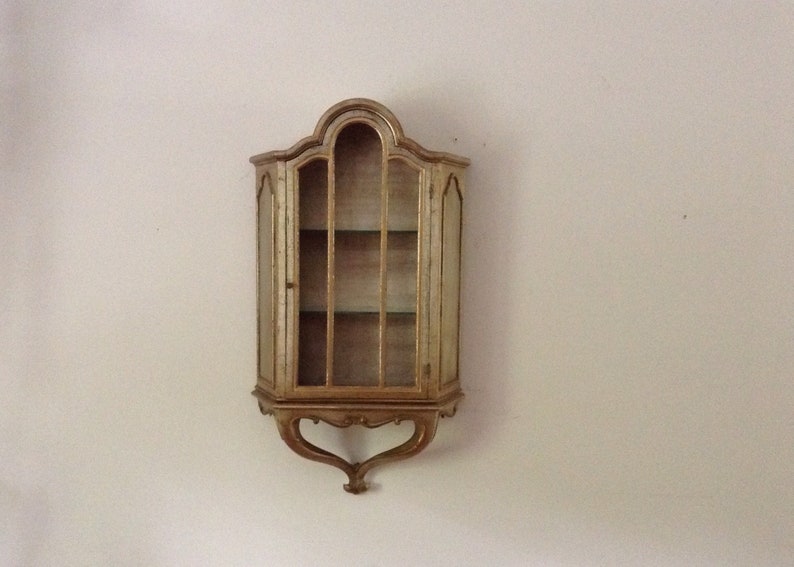 Vintage Italian Silver Gilt Gold Accents Wall Mount Hanging Etsy