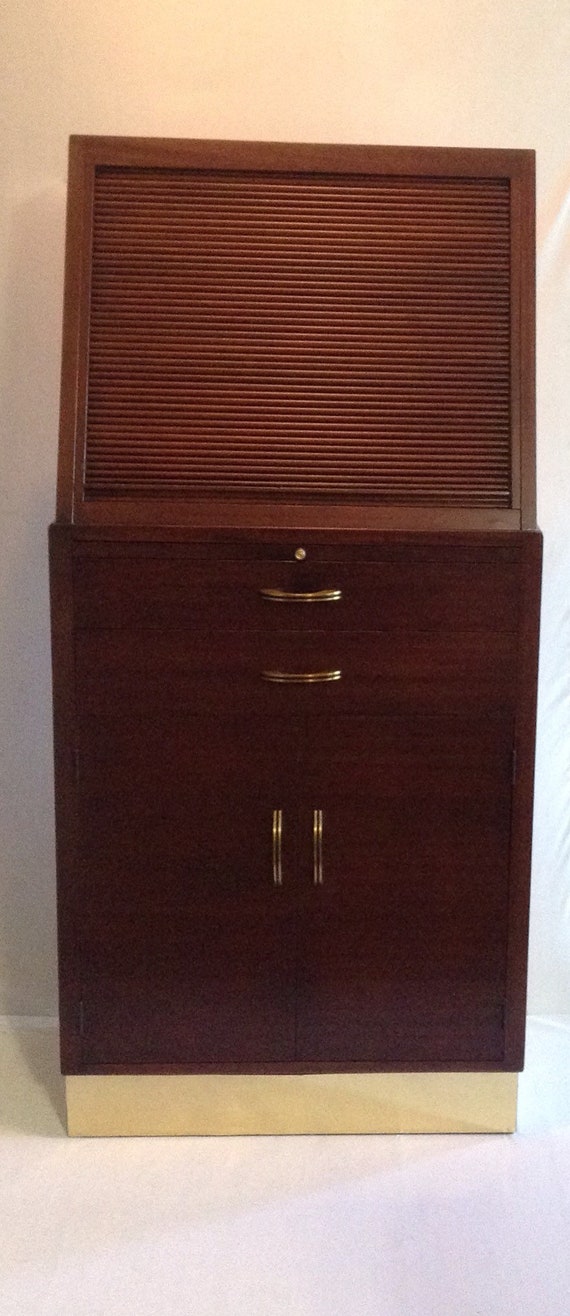 Mahogany Optometrist Cabinet Roll Top Hamilton Mfg Co Etsy
