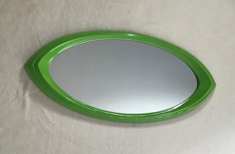 Vintage 1960's Syroco Mirror Oblong Cat Eye Oval Mirror Etsy