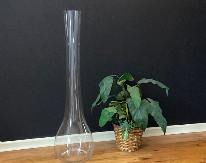 47 Extra Tall Large Glass Floor Vase Global Views Made in Portugal Etsy