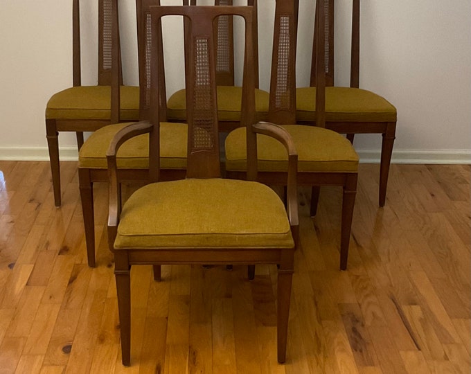 Drexel Mid Century Traditional Triune Dining Chairs Set of Six, Circa ...