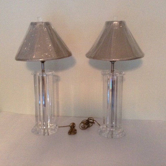 lucite table lamps