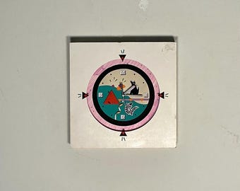 Postmodern Memphis Group Style Wall Tabletop Clock Battery Operated, circa 80s