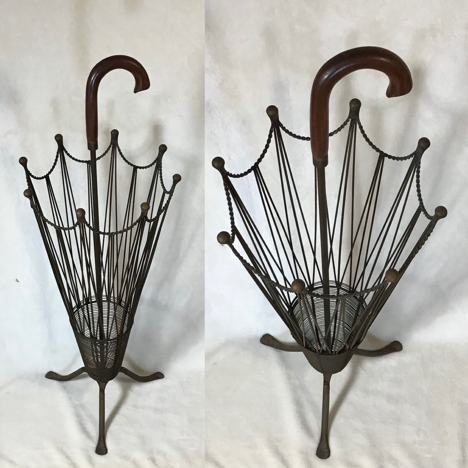 Mid Century Modern Open Work Umbrella Stand 31 Umbrella Etsy