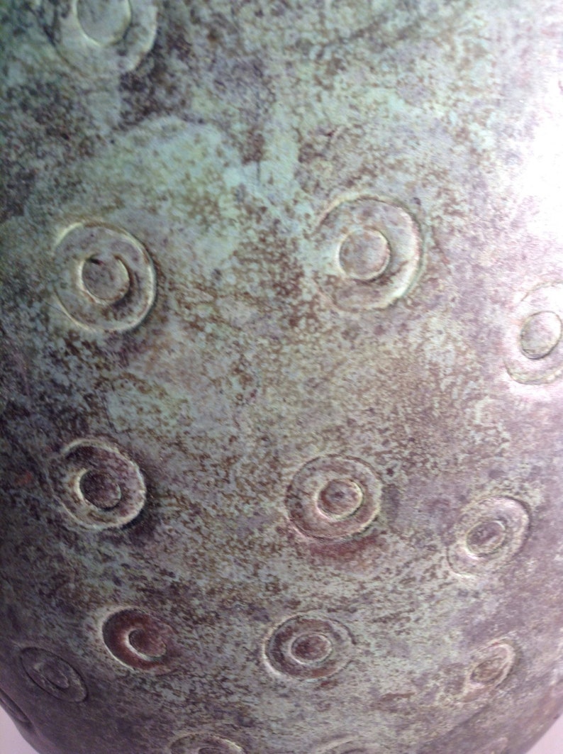 Patinated Copper Lamps A Pair