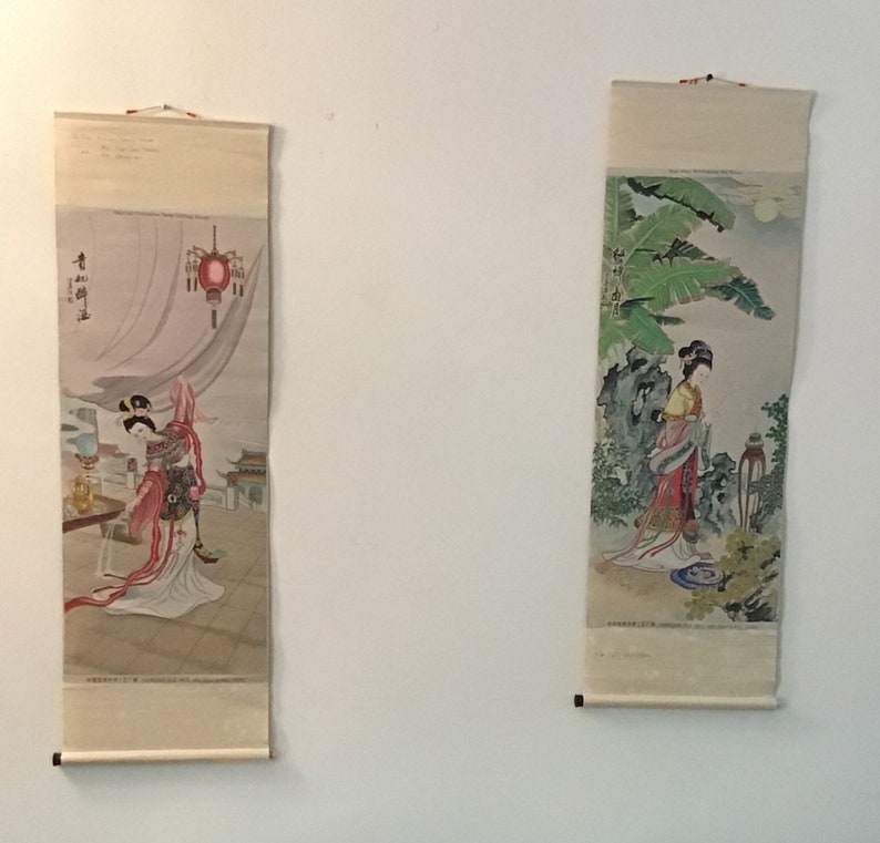 Vintage Oriental Hangzhou Silk Arts and Crafts Mill China Etsy