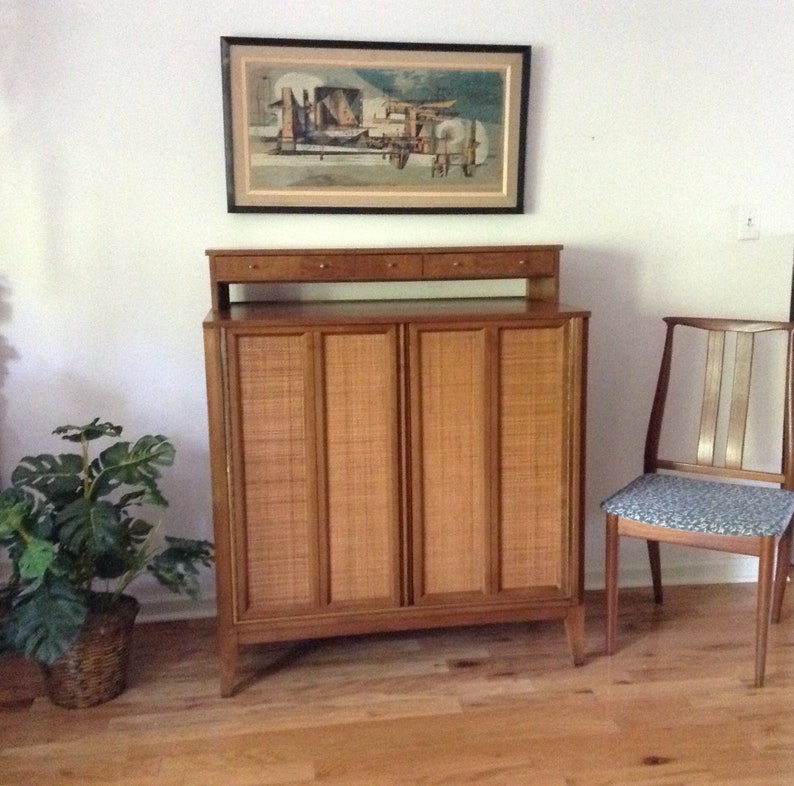 Mid Century Modern West Michigan Furniture Company Caned And Etsy