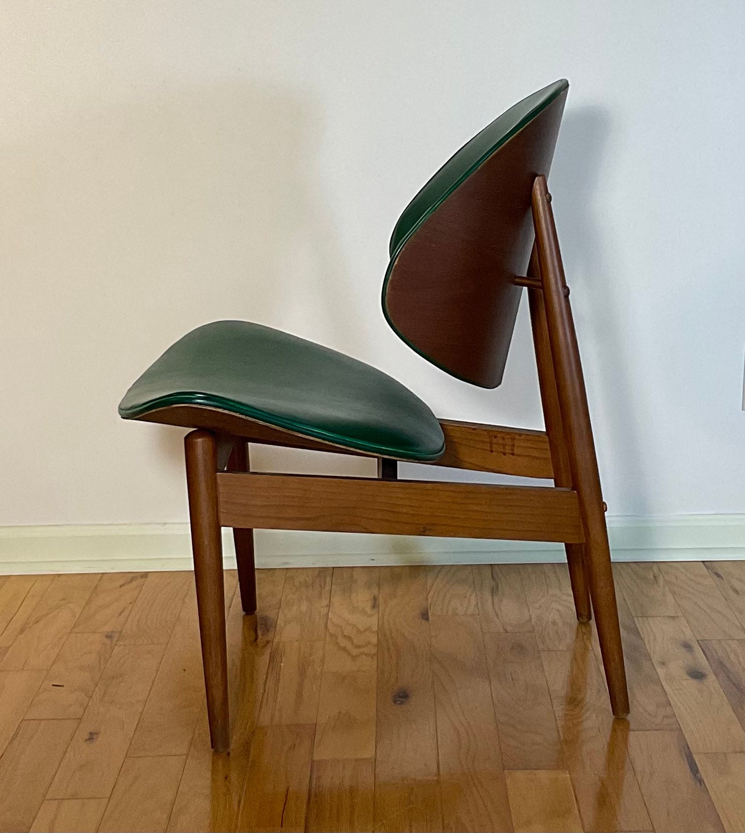 Green Mid century Modern Kodawood Chair by Seymour James Weiner