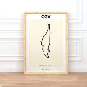 Circuit Gilles Villeneuve Print | KOM | QOM | Local Legend | Bicycle illustration | Road Bike Poster | Christmas Gift for cyclist