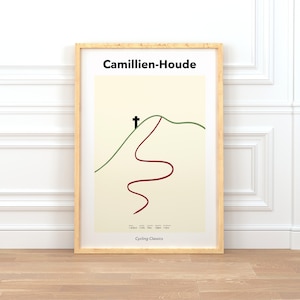 Camillien-Houde Print | KOM | QOM | Local Legend | Inspired by cycling | Bicycle illustration | Road Bike Poster |Christmas Gift for cyclist