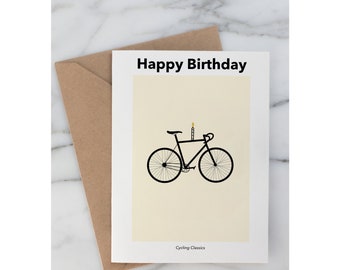 Cycling birthday Card | Greeting Card | Bicycle Illustrations | Funny Bike Card | Happy Birthday | Enough Bikes | Christmas Gift for cyclist