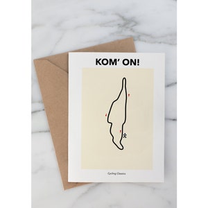 Cycling Greeting Card | Circuit Gilles Villeneuve| KOM | QOM | Local Legend | Bicycle Illustrations | Funny Note Card | gift for cyclist