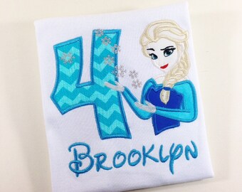 Elsa Ice Queen Frozen birthday shirt