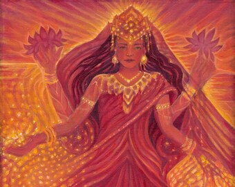 LAKSHMI (12"x18") Print of the original work by Dhira Lawrence