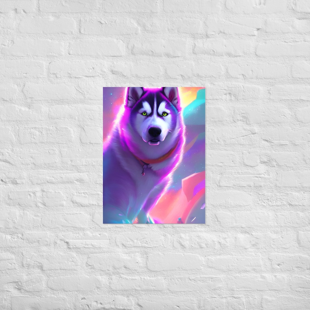 Galaxy Huskies Poster 18x24 AI Art Print Etsy