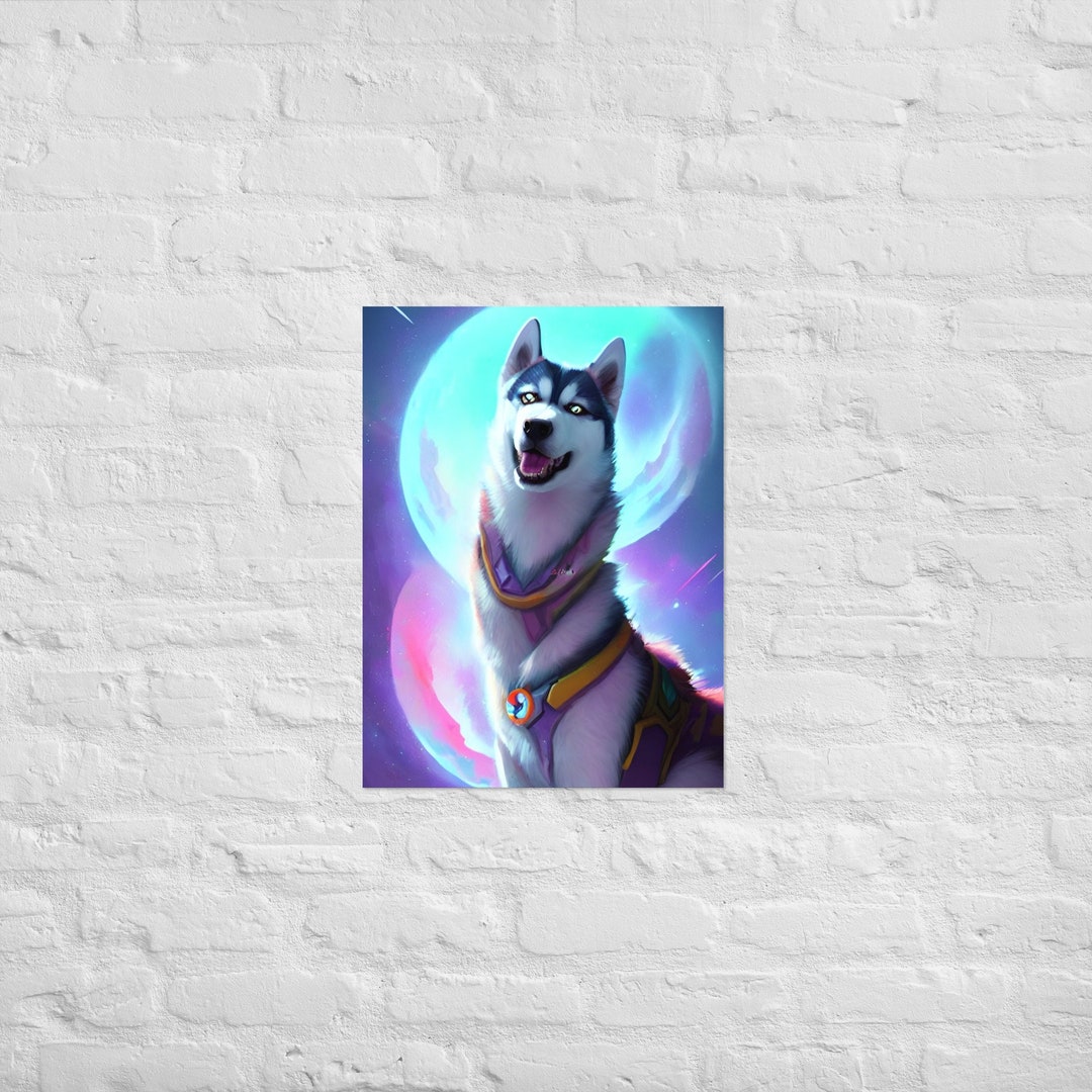 Galaxy Huskies Poster 18x24 AI Art Print Etsy