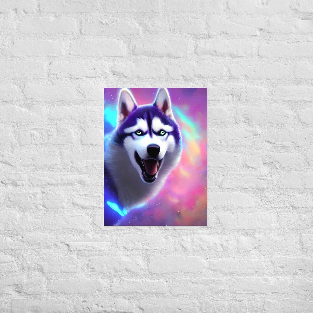Galaxy Huskies Poster 18x24 AI Art Print Etsy