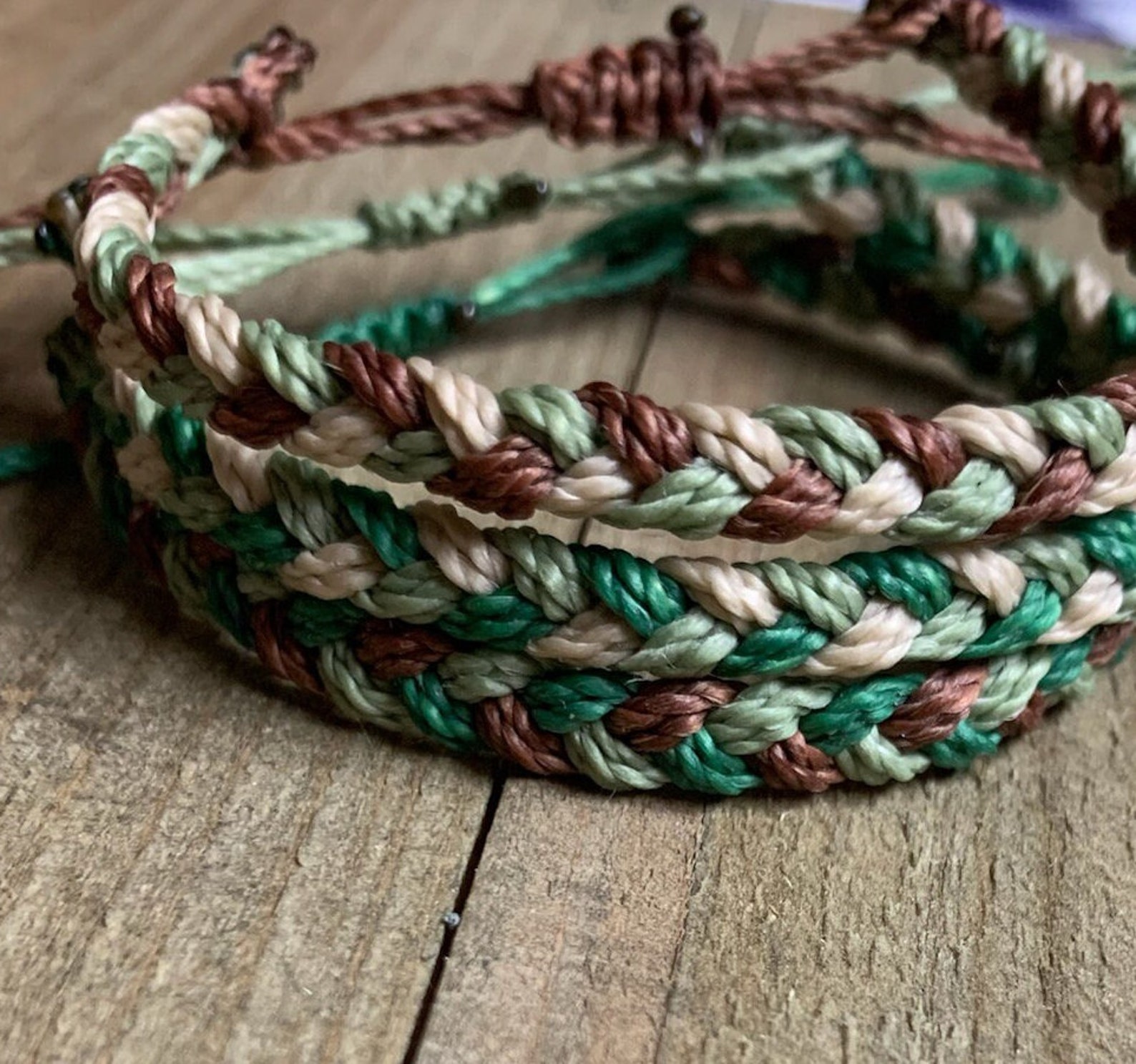 Camo Friendship Bracelet Set Woven Camo Bracelets Camo Etsy