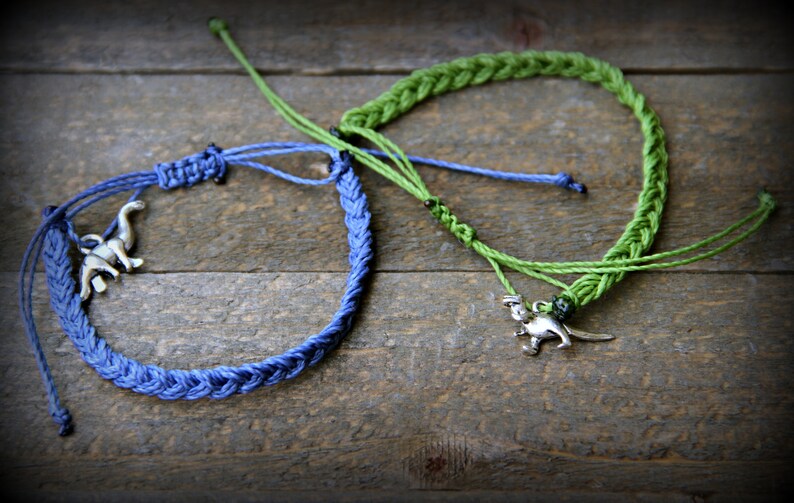 Dinosaur Friendship Bracelet Dinosaur Bracelet Set Dinosaur Etsy