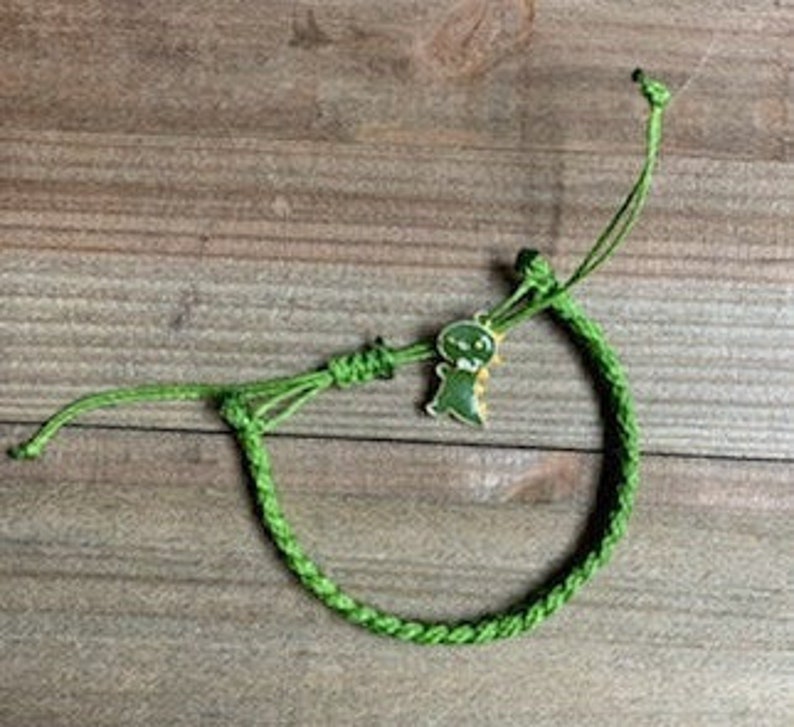 Dinosaur Friendship Bracelet Dinosaur Bracelet Dinosaur Etsy