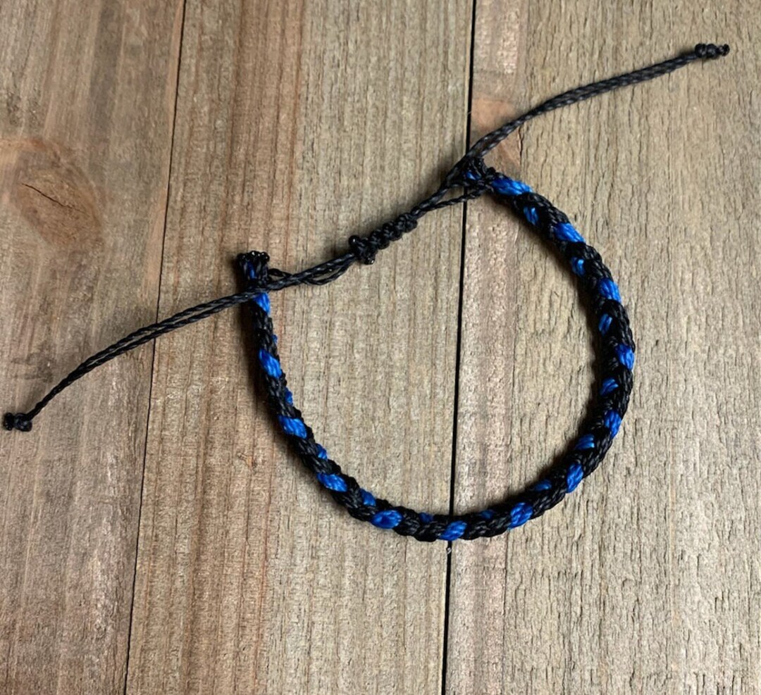 Thin Blue Line Bracelet, Police Bracelet, LEO Bracelet, Back the Blue