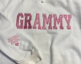 Custom Glitter Embroidered Applique Sweatshirt